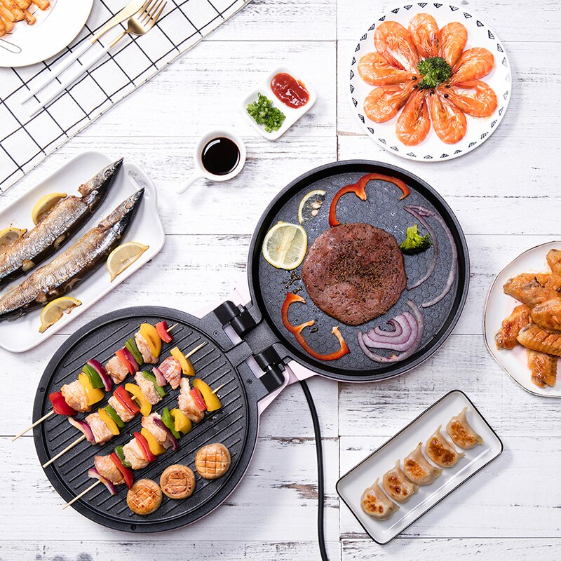 220V Multifunctional Electric Crepe Maker Non-stick Full-automatic Pancake Frying Plate Household Electric Flapjack Machine