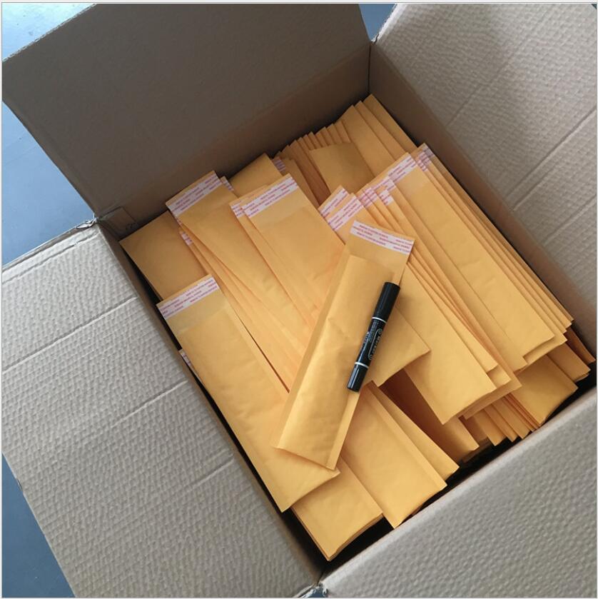 20pcs Super Long Courier Bag Golden Yellow Kraft Paper Bubble Envelope Packaging Rectangle Mailers Padded Envelope