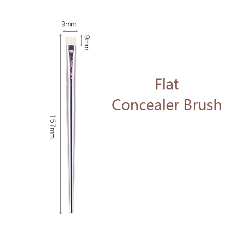 Argent pinceaux de maquillage entièrement fonctionnels de fond de teint poudre fard à joues surbrillance fard à paupières pinceaux de maquillage pour sourcils plats: Violet