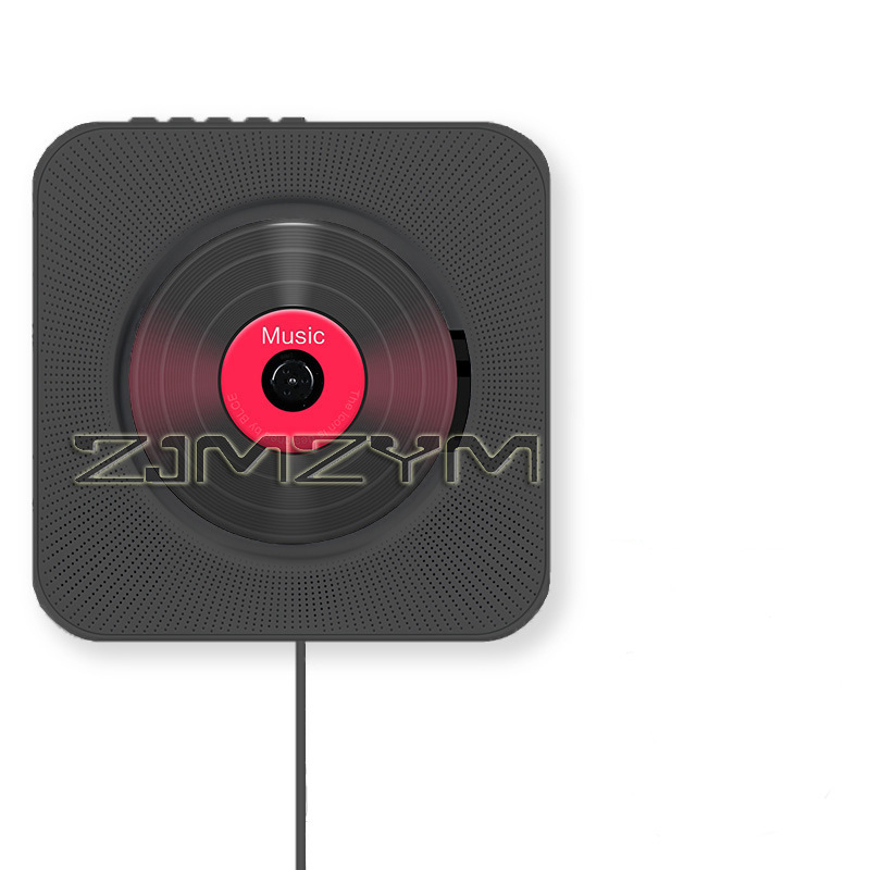 CD-Player, Bluetooth-Lautsprecher, LED-Bildschirm, Wandmontage, Musik-Player, FM-Radio, 3,5 mm Stereo-CD-/MP3-Player mit Fernbedienung: Colorful