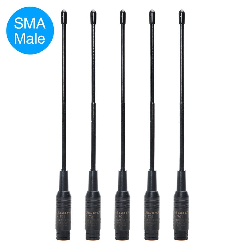 Nagoya NA-701 SMA-Male Dual Band 144/430Mhz Antenna NA701 for Baofeng TYT TH-UVF8D TH-UVF9D TH-UV8000D/E Wouxun Walkie Talkie: 5 PCS