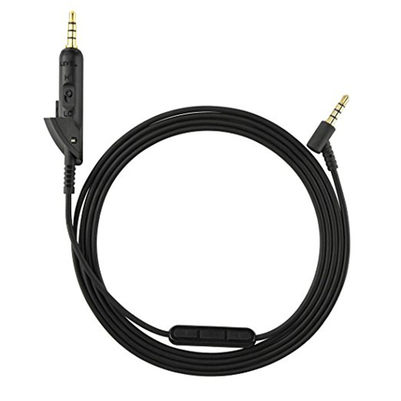 Suitable for BOSE QuietComfort 15 headphone cable headset replacement line QC15 microphone recording line volume control line: With microphone
