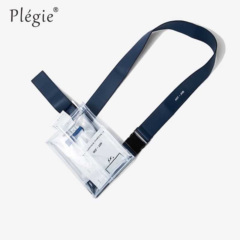 Plegie Clear Belt Bag Shoulder Chest Bag Messenger PVC Bags Transparent Waist Bag Phone Pouch