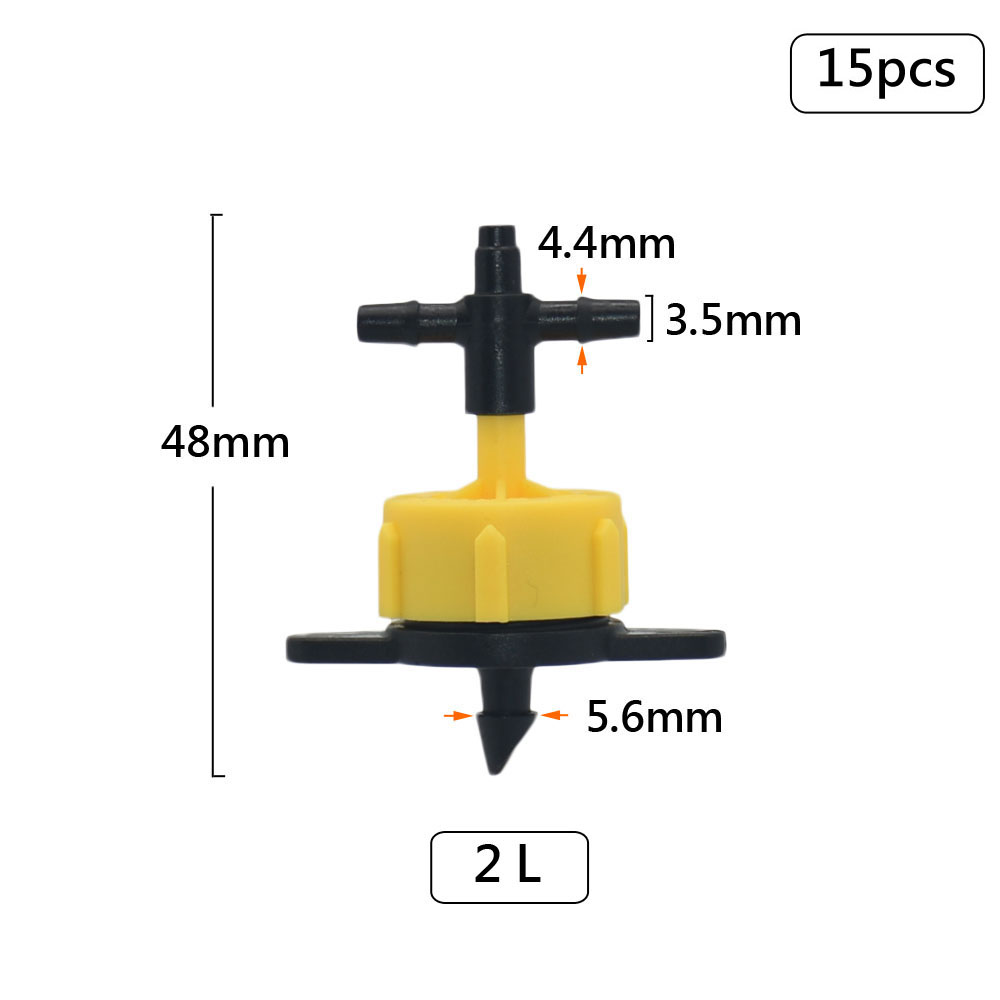 2L 4L 8L Dripper Arrow Dropper Irrigation Connector 3/5mm 2/4-Way Drip Arrow Greenhouse Drip Irrigation System: light green