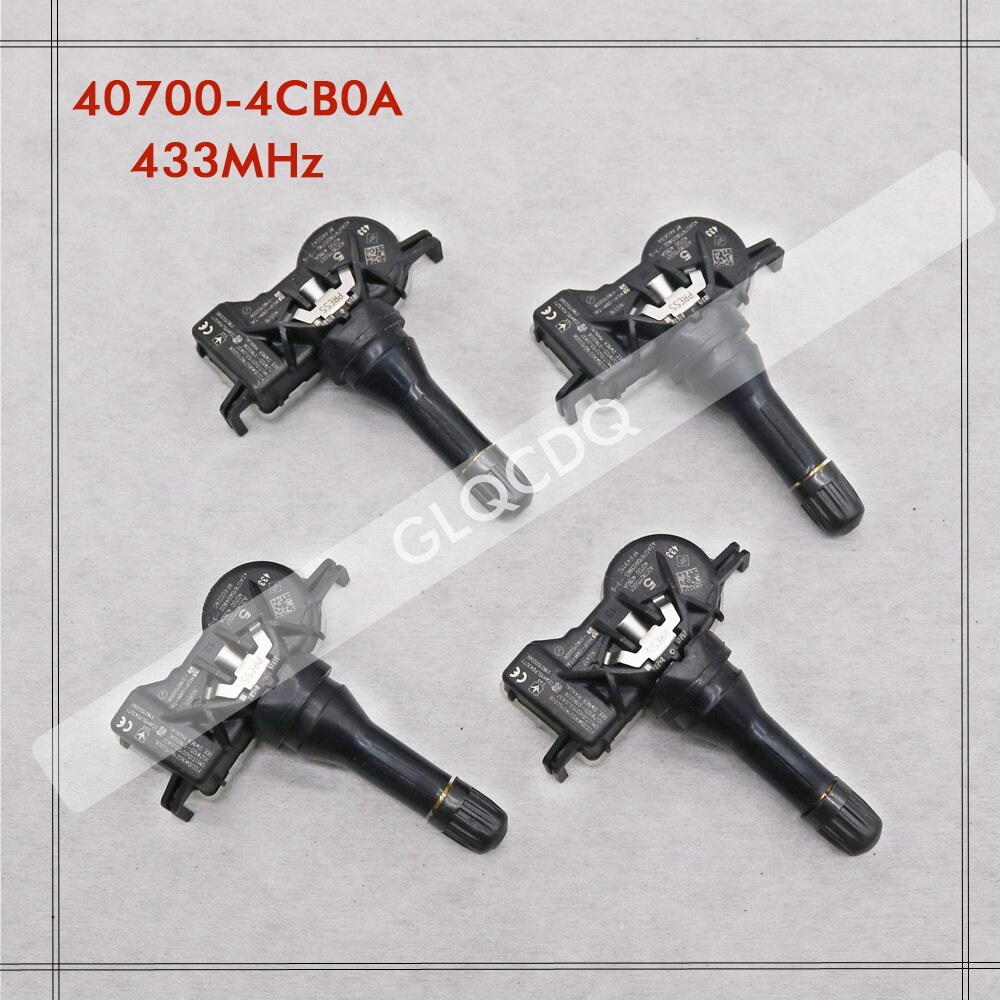 Tpms sensor til nissan qashqai ii  (j11)  nissan dæktryk sensor tpms 433 mhz 40700-4 cb 1b 40700-4 cb 0a 40700-4 cb 1a