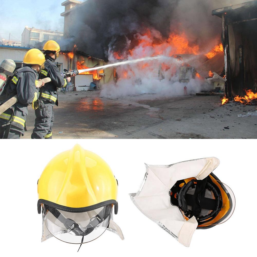 helm pemadam Protective Fireproof Firefighter Safety Helmet Anti-corrosion Radiation Heat Resisting