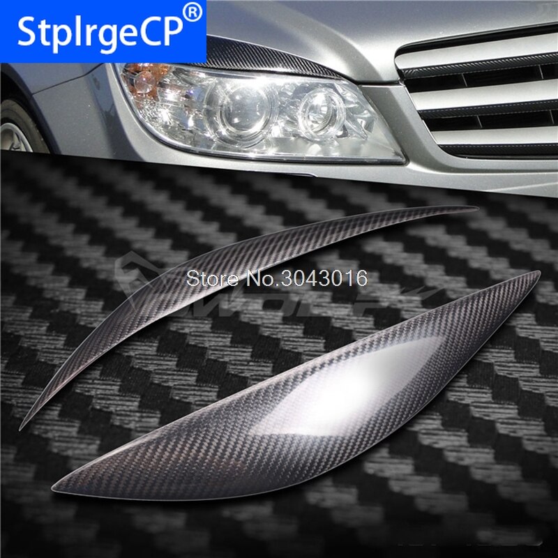 Real Carbon Fiber decoration Headlights Eyebrows E... Grandado