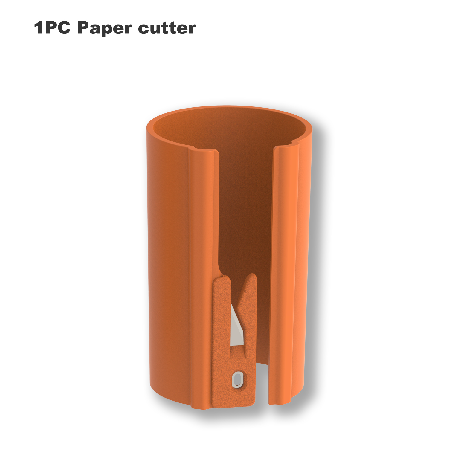 Mini máquina cortadora de papel portátil, embalaje navideño, cuchillo para cortar papel, cortador de papel para envolver, 1 ud.: Naranja