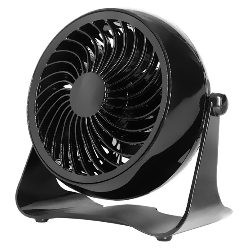 Creatieve Turbo Luchtcirculatie Desktop Fan Office Slaapkamer Mute Mini Usb Oplaadbare Kleine Ventilator Draagbare Desktop Kleine Elektrische Ventilator: Black