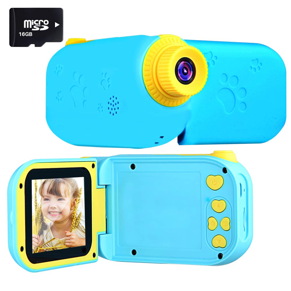 Børn mini videokamera fuld  hd 1080p børn baby digitalkamera selfie tegneseriekamera pædagogisk legetøj med 16gb/32gb kort