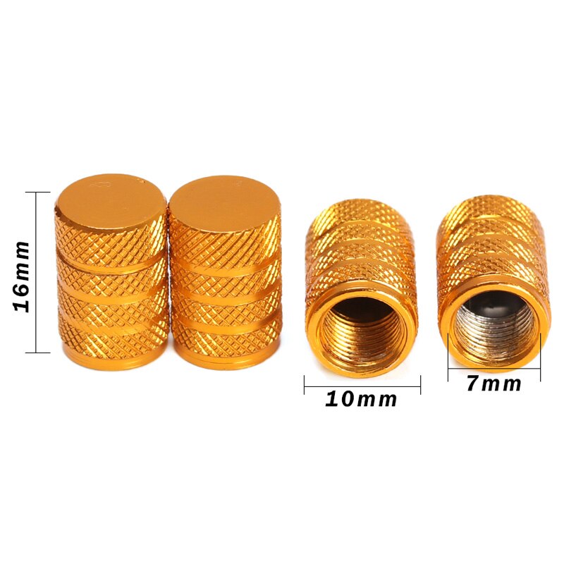 1/4Pcs Universal Dustproof Aluminium Alloy Bicycle Cap Wheel Tire Covered Car Truck Tube Tyre Bike Accessories