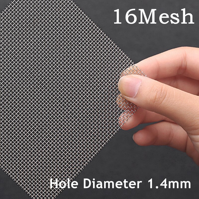 6-400 mesh 304 Stainless Steel Water Filter Mesh Kitchen Tools Food Coffee Wine Screen Filter Wire Net Fabric Screening Strainer: 16Mesh 1.4mm