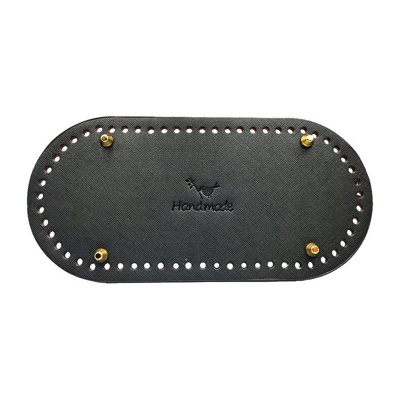 1PC 25x12cm Bag Bottom Base Oval DIY Tote Bag Handmade Crochet Shaper Leather Purse Insert Accessories: black