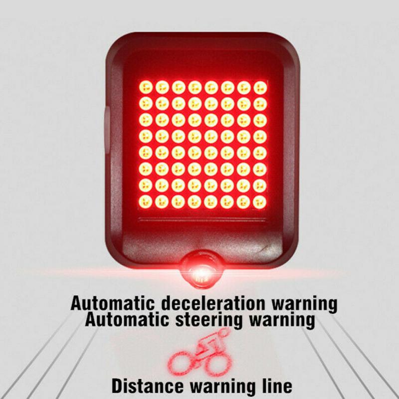 64 Led Automatische Richting Indicator Fiets Achter Achterlicht Usb Oplaadbare Cycling Bike Waarschuwing Richtingaanwijzers Licht