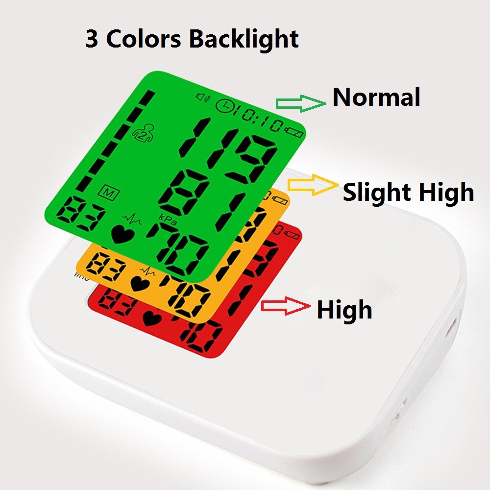 Automatic Digital Sphygmomanometer Electronic Accurate Smart English Voice Arm Blood Pressure Monitor Tonometer