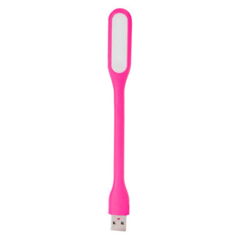 mini USB LED book light summer flexible foldable USB LED light mobile power computer notebook: Pink