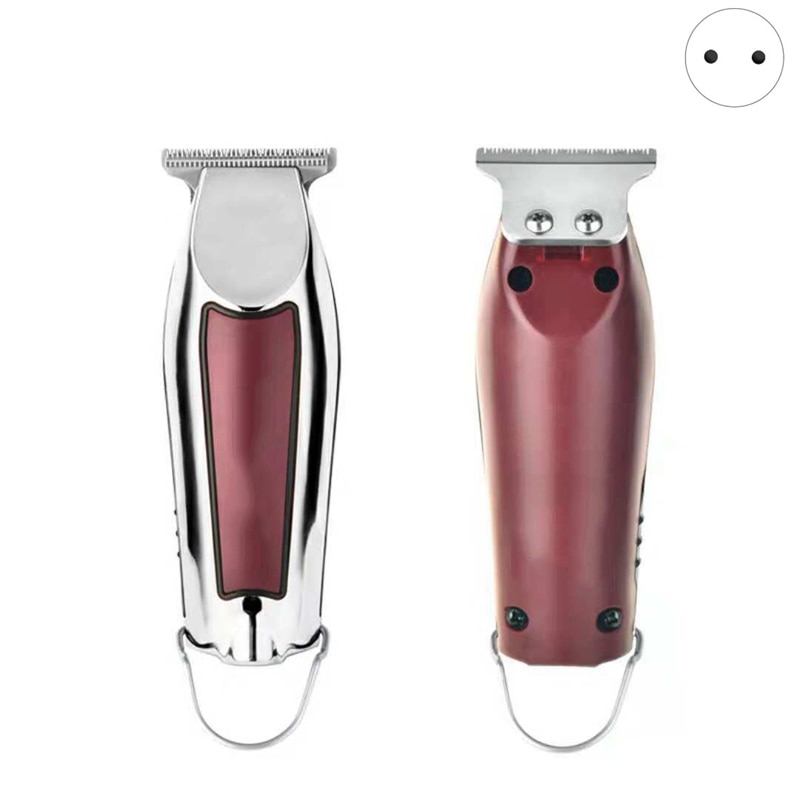 Precisie tondeuse elektrische tondeuse 0.1mm stalen messen kaal hoofd kapper haarknipmachine mannenbaard scheermes eu stekker