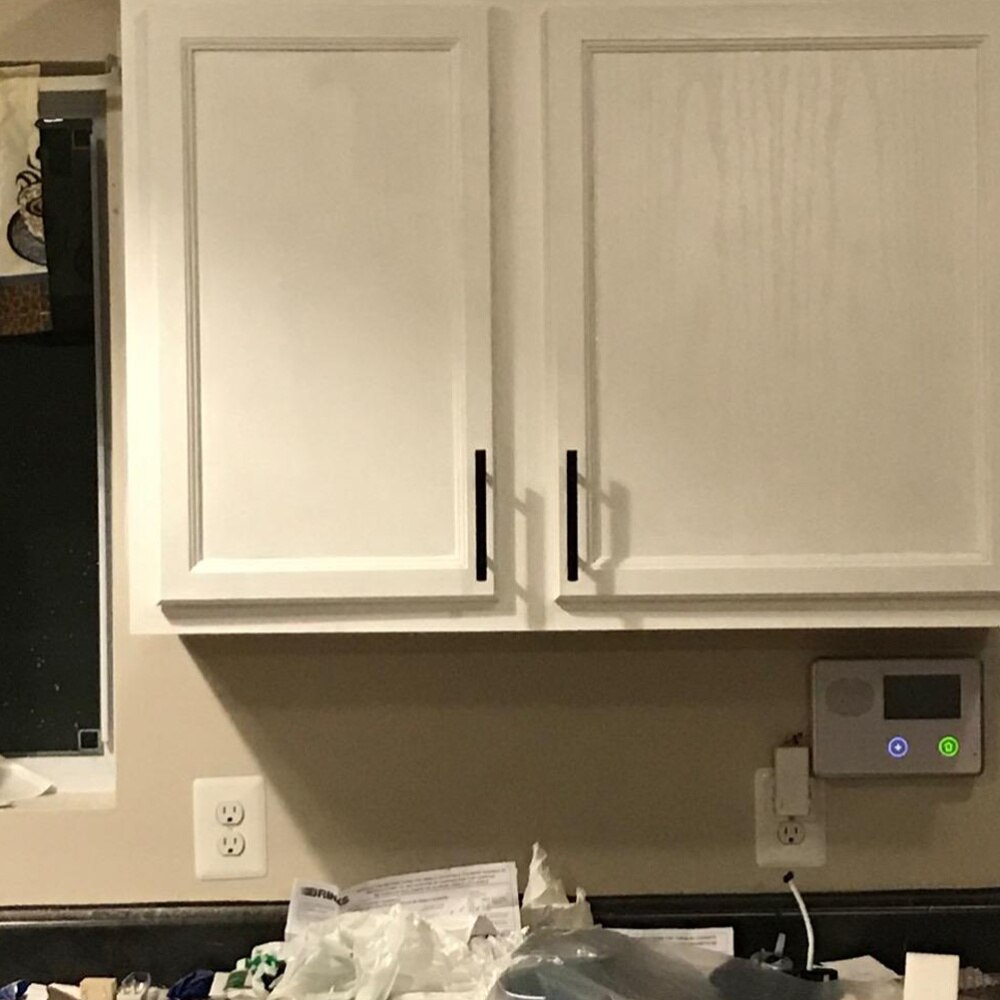 4pcs Stainless Steel Cabinet Handles Furniture Drawer Pulls Cupboard Door Knobs for Kitchen Home (Black)