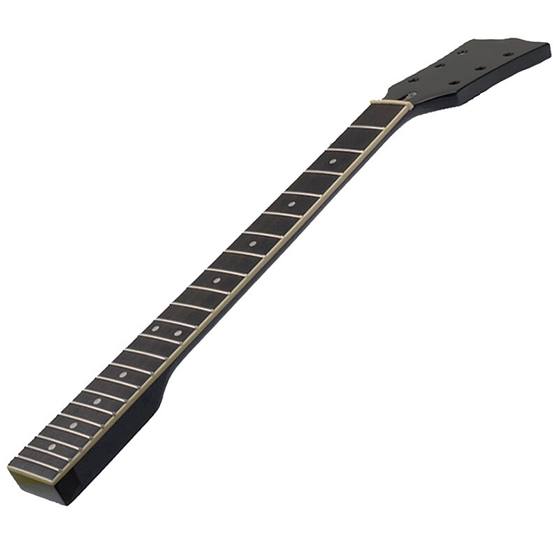 22 traste Arce guitarra mástil palisandro cuello con punto blanco vinculante guitarra cuello para guitarra eléctrica Lp reemplazo negro