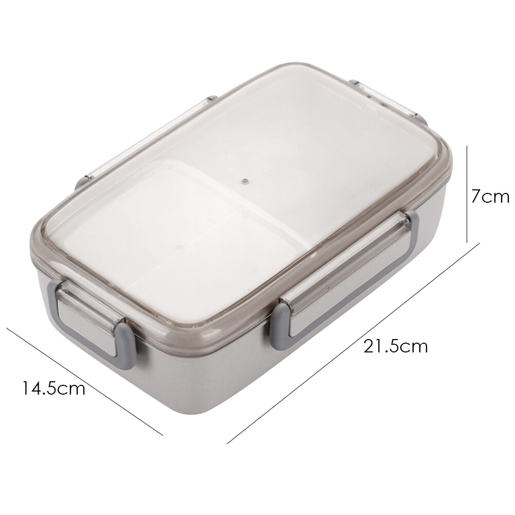 Portable Microwave Lunch Box Leak-Proof Independent Lattice Bento Lunch Box for Kids Bento Box Portable Food Container: Light Brown