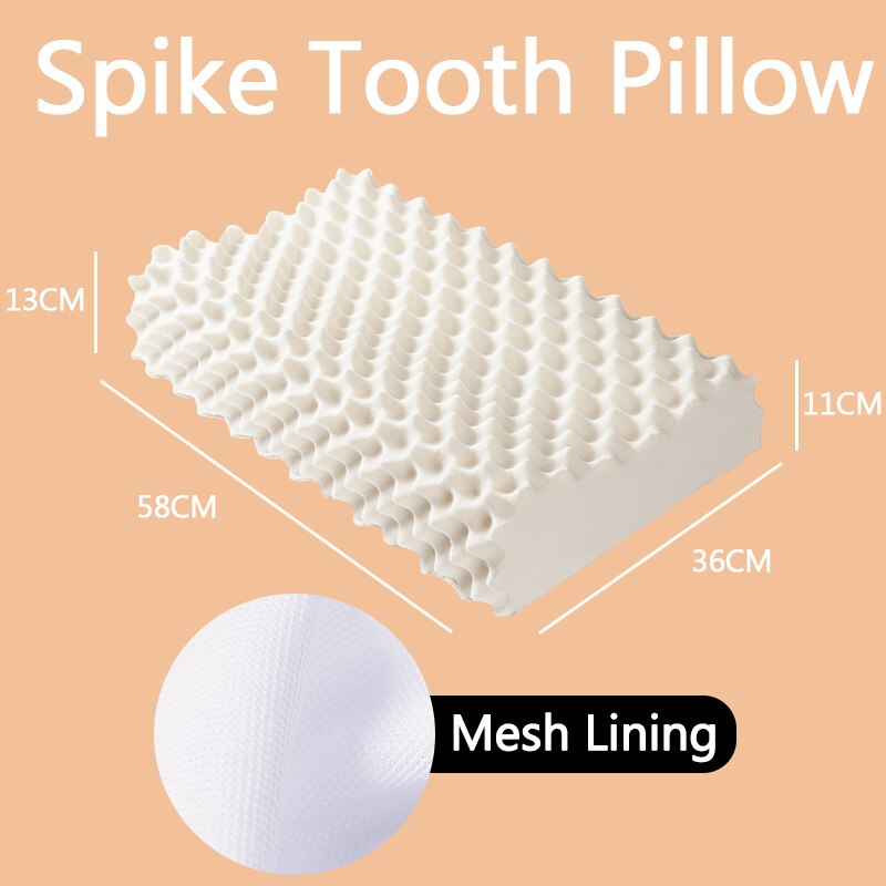 SB Latex thaïlande pur naturel Latex oreiller orthopédique cou Cervical protection colonne vertébrale Massage correctif corps oreillers oreiller à la maison: Small Spike Tooth