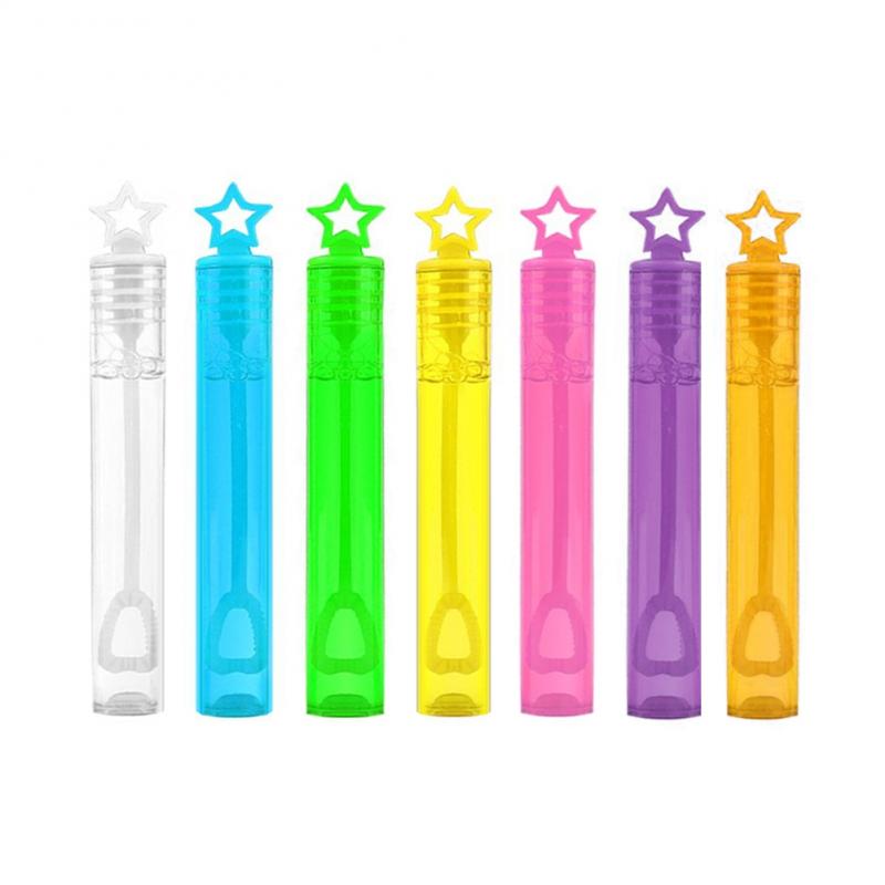 7Pcs Vuoto Bottiglie di Bolla di Sapone Multicolore Star Design Bottiglia di Acqua e Sapone Tubi Per Bambini Regalo Di Compleanno All'aperto Classico Giocattolo: Default Title