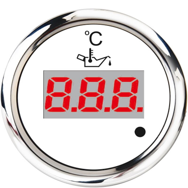 Digital Oil Temperature Gauge With Alarm Waterproof 50~150 Celsius 52MM Boat Oil Temp Gauge With Red Backlight 9-32V: Digital WS