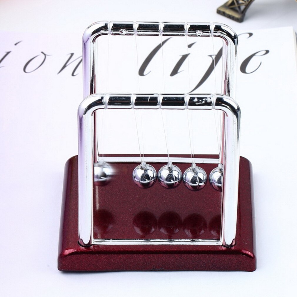 1Pc Newtons Cradle Steel Balance Ball Early Fun Development Educational Desk Toy Physics Science Pendulum Christmas