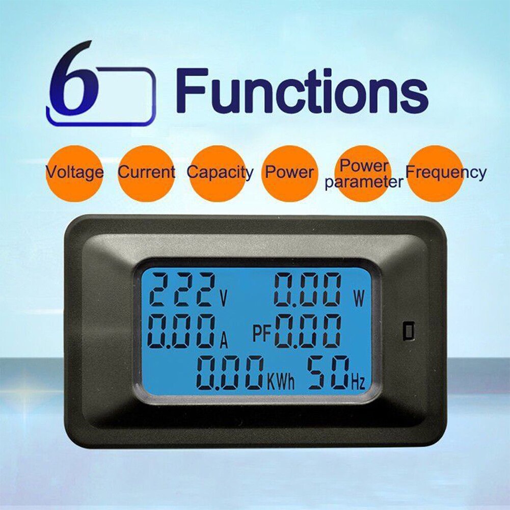 Multifunctionele Lcd Display Tester Gereedschap Power Monitor Energie Ampèremeter Huishoudelijke Watt Meter Backlight Digitale Panel Grote-Screen