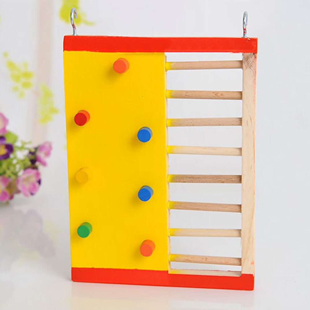 Rest Climbing Ladder Rat Colorful Non Toxic Guinea Pig Wooden Fun Play Hamster Toy Lightweight Small Pet Squirrel Multi Purpose