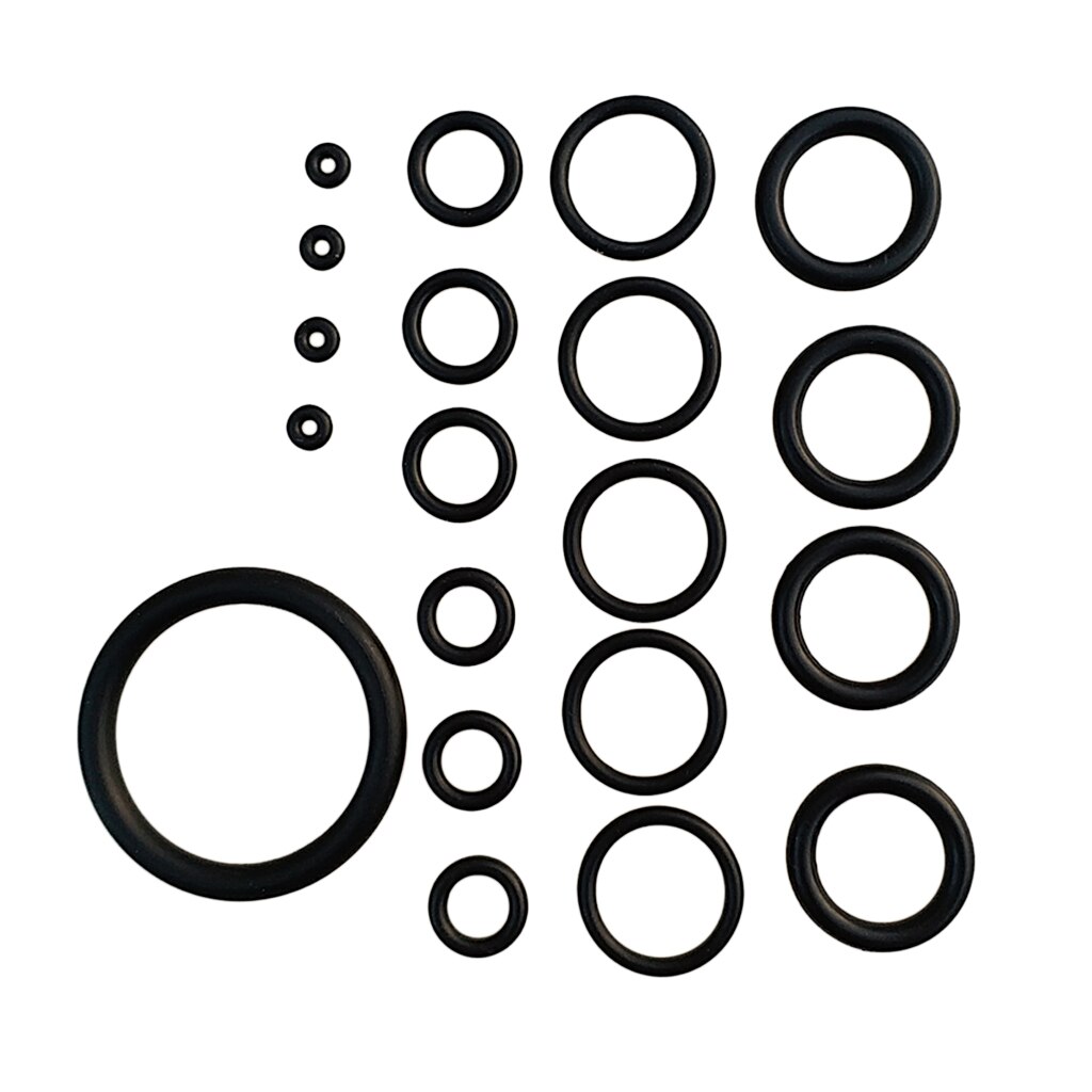 20 Stuks O Ring Kit Met Case Voor Duiken Dive Bcd Tank Slang Regulator Duiken Accessoires Zwart