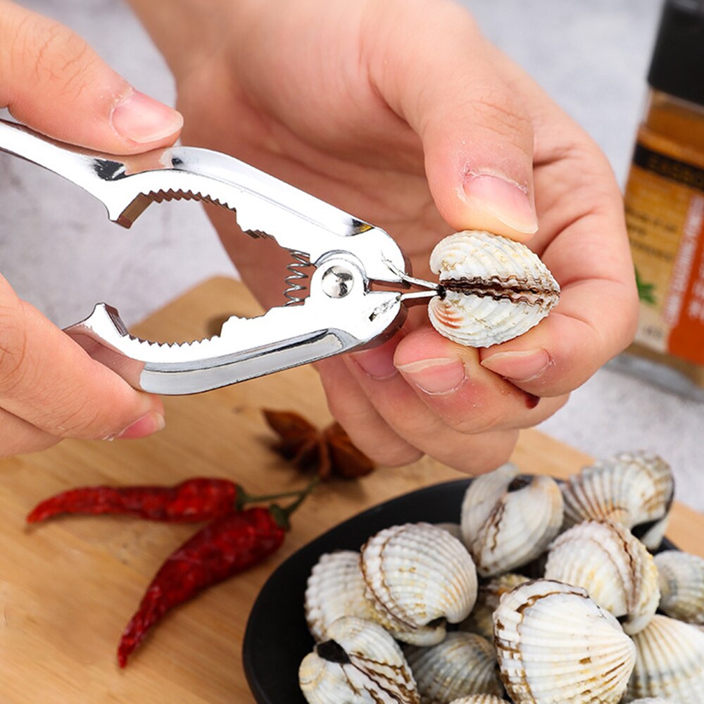 Clam opener Stainless Steel Clam Shell Opener Seafood Clamp Bottle Opener Multifunctional blood clam clip kitchen gadgets