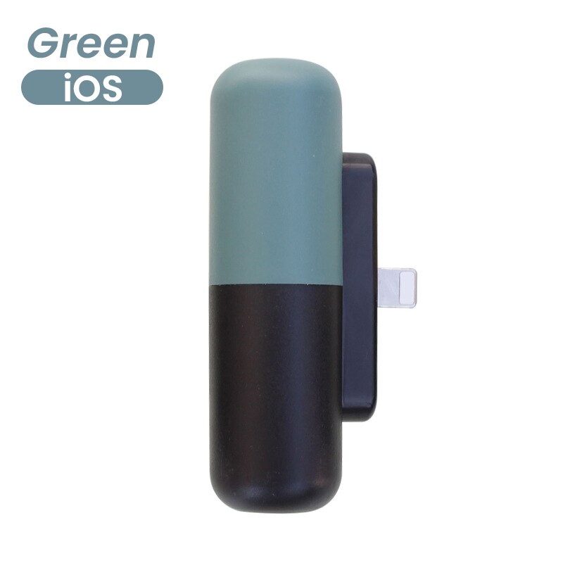 3300Mah Mini Power Bank Draagbare Emergency Externe Batterij Poverbank Oplader Powerbank Voor Iphone 12 11 Huawei Xiaomi 10: GREEN FOR iPhone