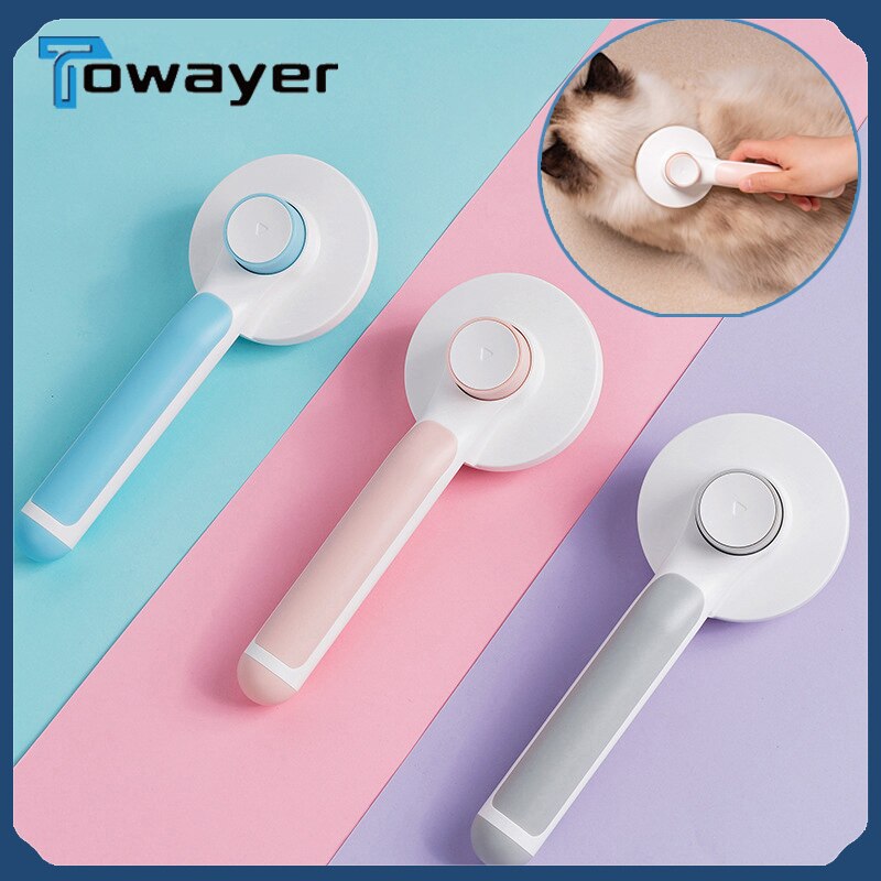 Kat Borstel Hond Kam Haar Verwijderen Huisdier Haar Kam Zelfreinigende Slicker Brush Voor Katten Honden Verwijdert Tangled Hair Beauty producten