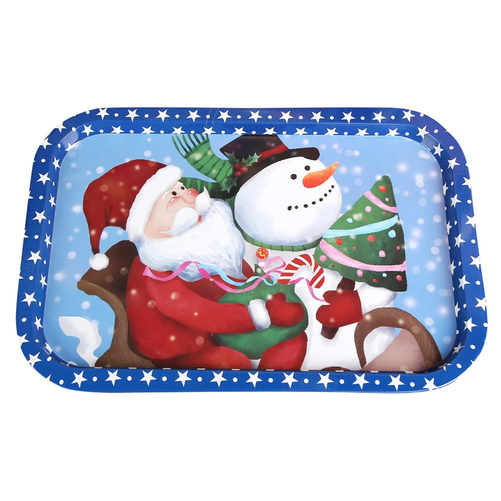 Noël étain plat Rectangle vaisselle assiette alimentaire récipient mariage boîte à déjeuner pour décor de Festival de noël