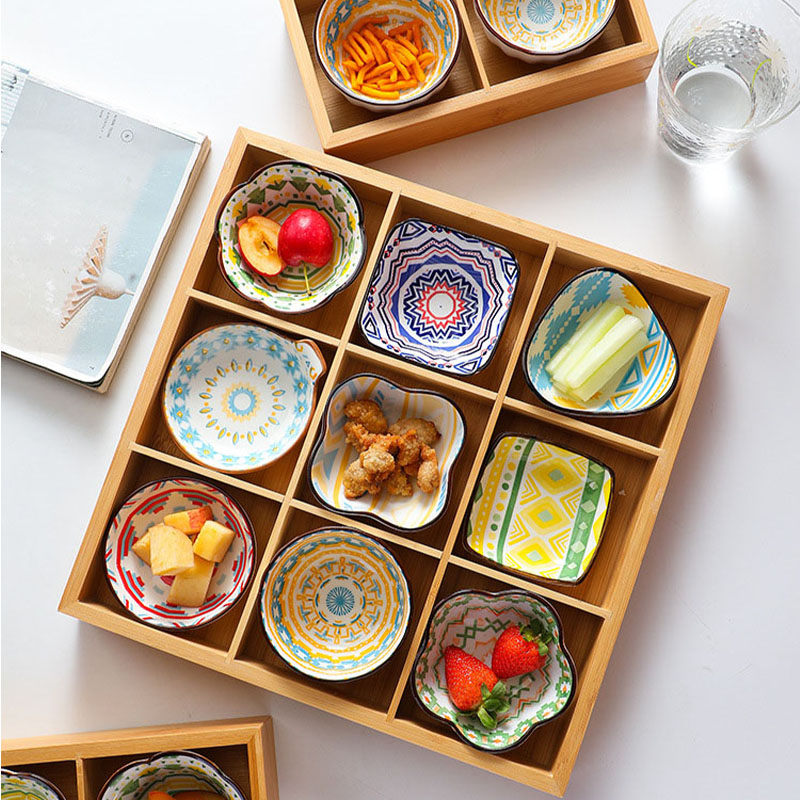 Assiette à collation en céramique, soucoupe à Sushi, plateau en bois, vaisselle à Dessert japonaise, adapté au Camping, Restaurant, hôtel, 2022