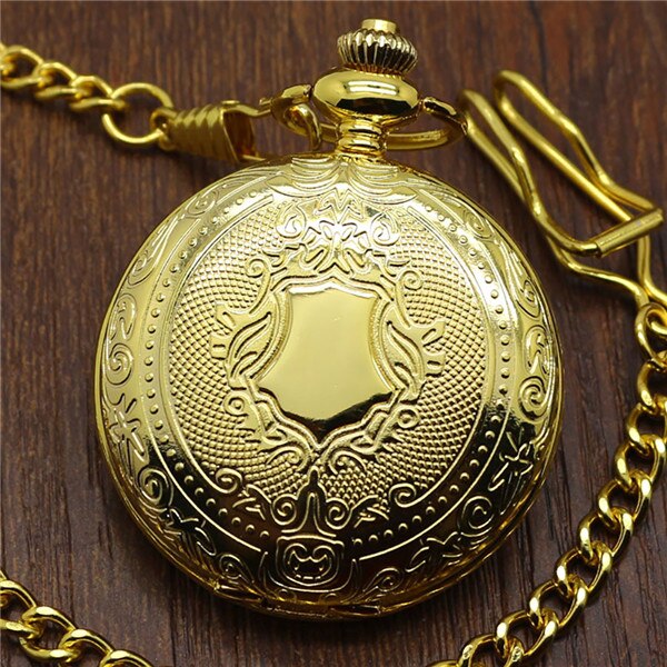 Exquisite Retro Hanger Zakhorloge Met Zilveren Ketting Ketting Gratis: gold pocket chain