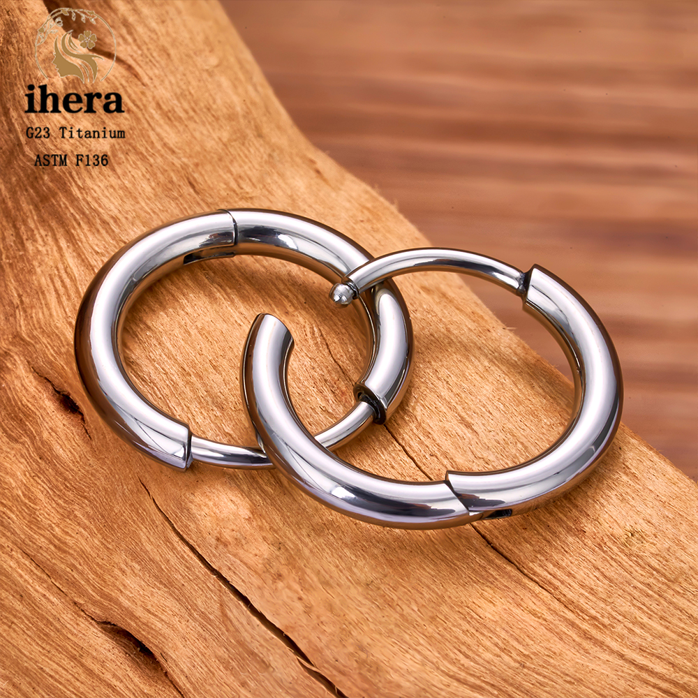 2/20 piezas G23 Piercing de titanio pendientes redondos aros con hebilla de oreja de circón mujeres oreja Tragus cartílago hélice Piercing joyería