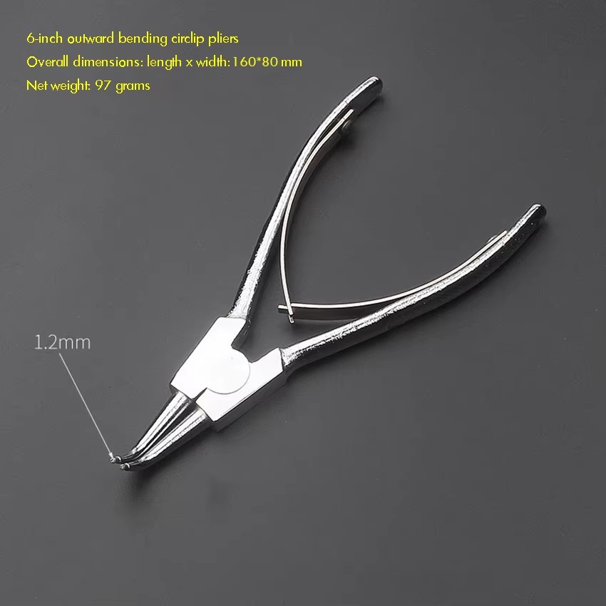 Precisie Borgring Tang, Recht/Hoek Tip Lock Ring Tang 6 Inch, 1.2Mm Boring Diameter, lock Ring Tang Voor Deurklink