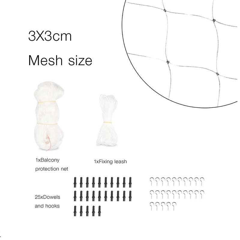 Couverture de protection pour animaux de compagnie, filet pour chat, fenêtre flottante, maille en plastique, Nylon, grille en fil d'acier, jardin, balcon, sécurité, filet de prévention des chutes