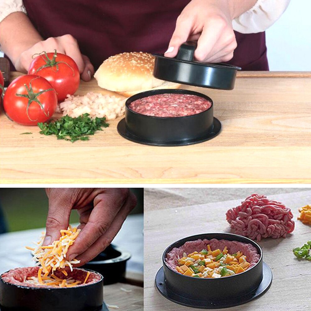 Kjøttpresse matvare plast hamburger kjøtt biff grille burger presse patty maker kjøkkenverktøy