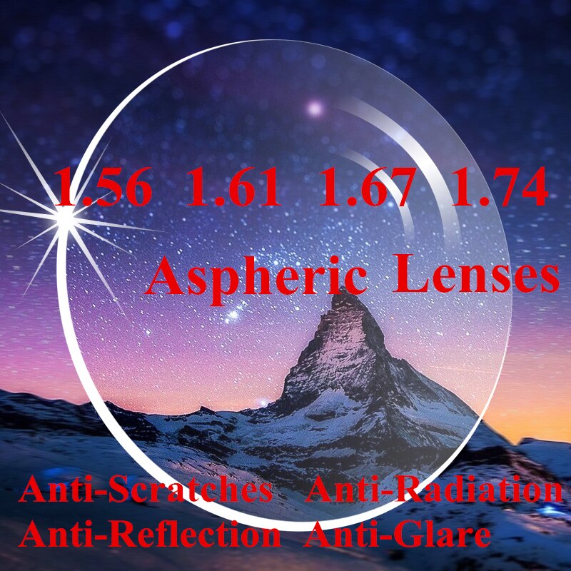 1.56 1.61 1.67 1.74 indice myopie optique presbytie Prescription asphérique lunettes lentilles simple Vision HMC CR39 résine