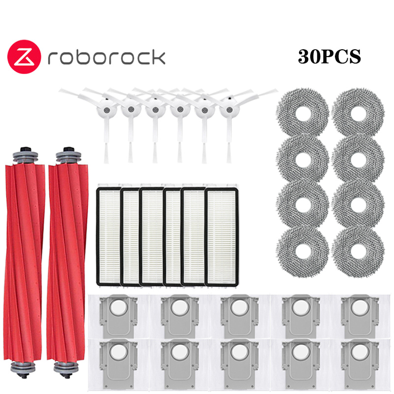 Roborock Q Revo / P10 A7400RR Roboterstaubsauger, Zubehör, Hauptseitenbürste, Hepa-Filter, Mopptücher, Staubbeutel, Ersatzteil: verrotten
