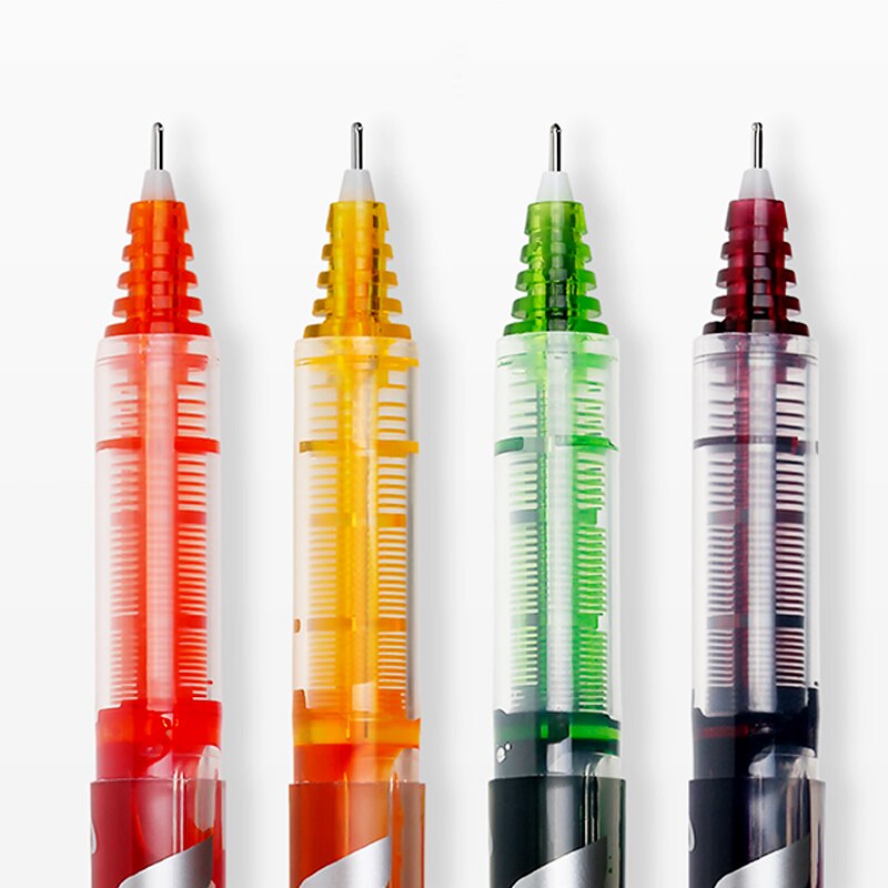 6/12 Uds piloto BX-V5 aguja completa recta bolígrafo líquido BX-V5 0,5mm gel bolígrafo multicolor de gran capacidad