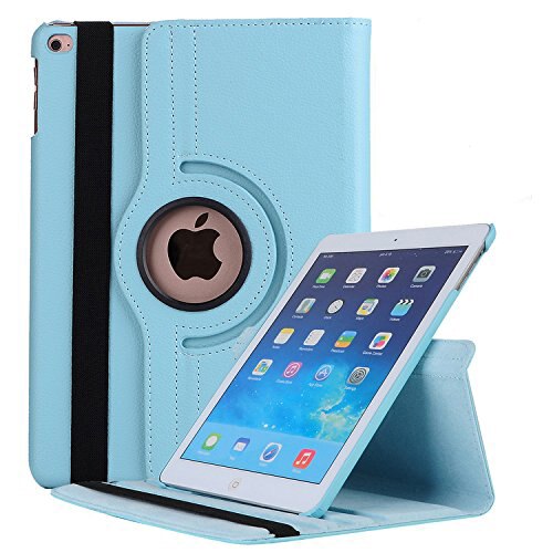 Case Voor Ipad Mini 4 Coque Funda, 360 Rotating Smart Stand Tablet Cover Case Voor Mini 5 Met Auto Slaap Wake Multi-Kijkhoek: Sky Blue