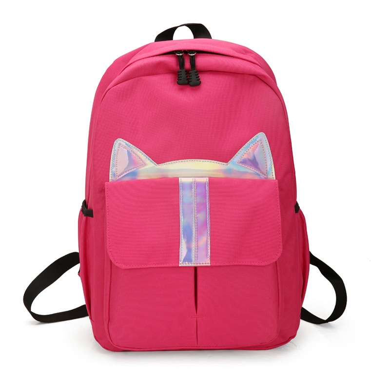 Sacs d'école d'adolescent pour des filles avec des chats sac à dos sac d'école femmes sacs d'école étudiant adolescent coloré dessin animé cartable grand: Rouge