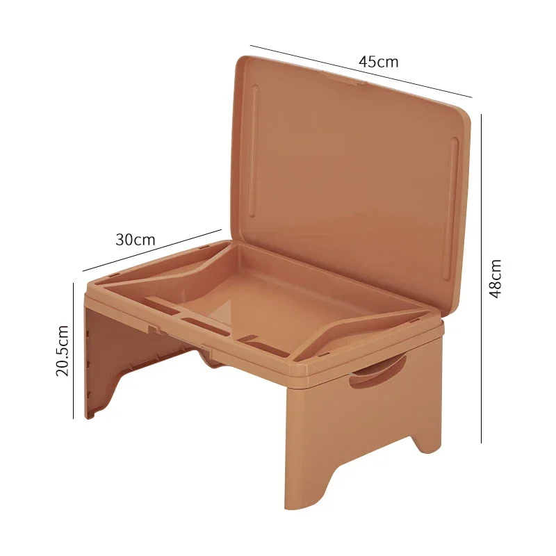 Lazy Portable Folding Table Working Table Living Room Sofa Bed Reading ToolsNotebook Computer Holder Multipurpose Foods Trays: Oranje