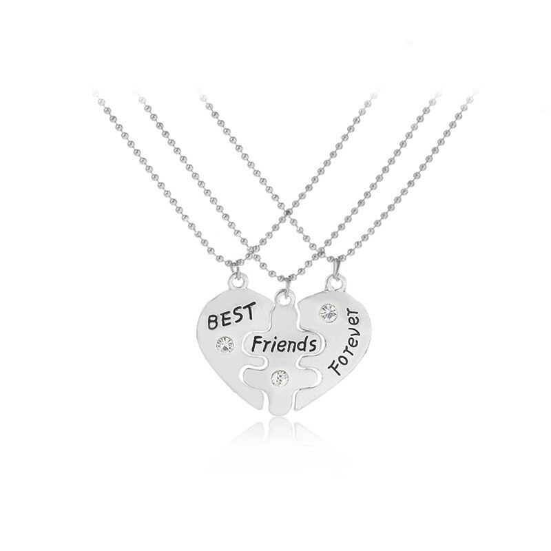Mode 1 set (2 STUKS) beste Vriend Hart Hanger Beste Vrienden Ketting BFF Kralen Ketting Kinderen Sieraden Meisjes
