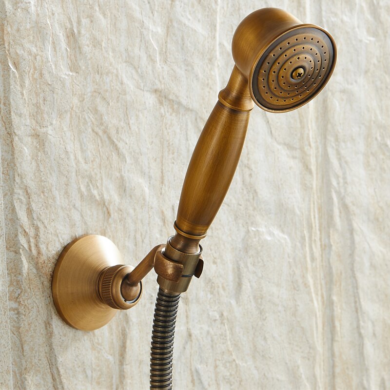 Newly Antique Handheld Shower Head Solid Brass Chrome Finished Telephone Shape Water Saving Hand Shower Sprayer