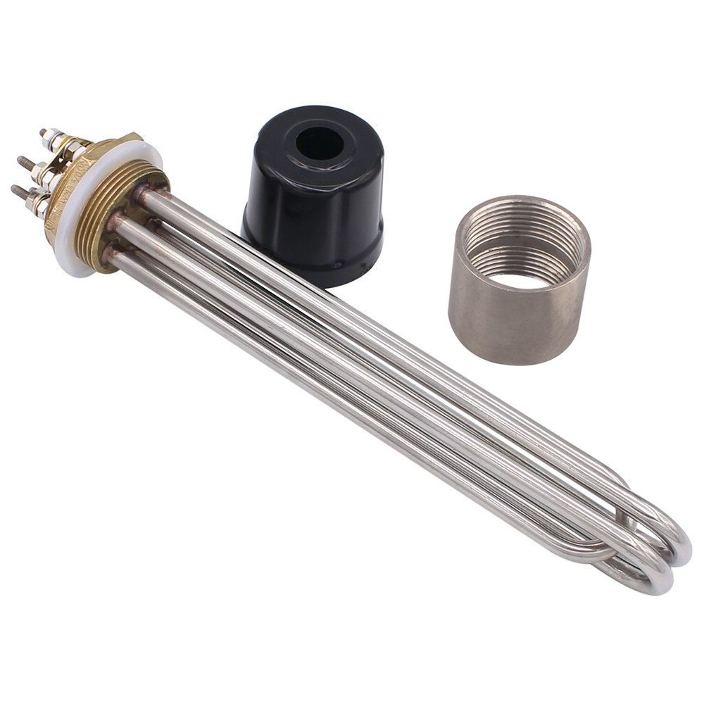 220V Heating Element 1.5"BSP Thread Electric Heater for Water Boiler DN40 47mm 220v/380v 3KW 4.5KW 6KW 9kw 12KW: with accessoris / 4.5KW L260mm